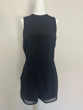 🖤 Zella Black Athletic Romper | XS | Athleisure Activewear Quick-drying